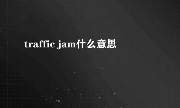 traffic jam什么意思