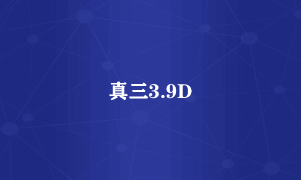 真三3.9D