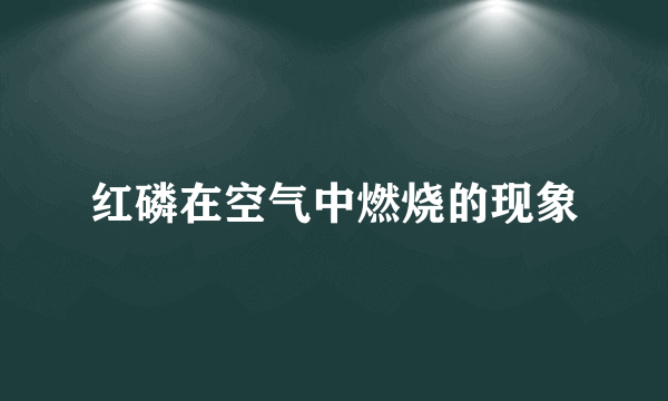 红磷在空气中燃烧的现象