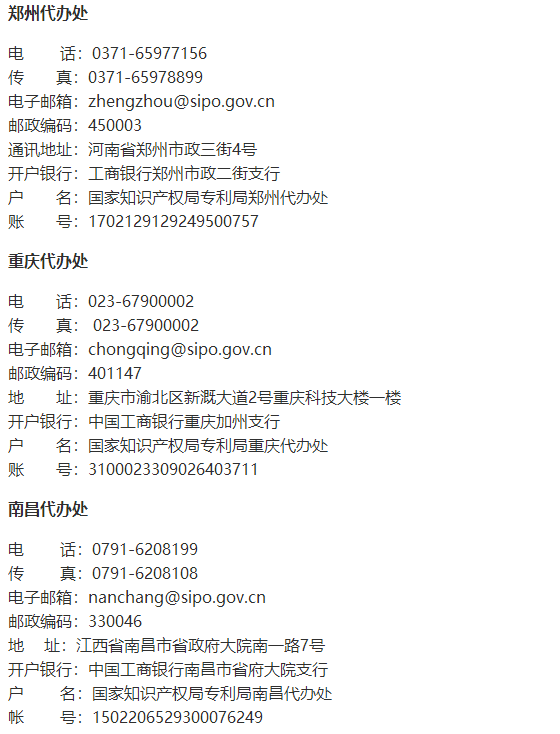 国家知识产权局专利局受理处地址,电话