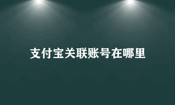 支付宝关联账号在哪里