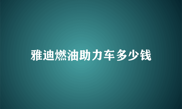 雅迪燃油助力车多少钱