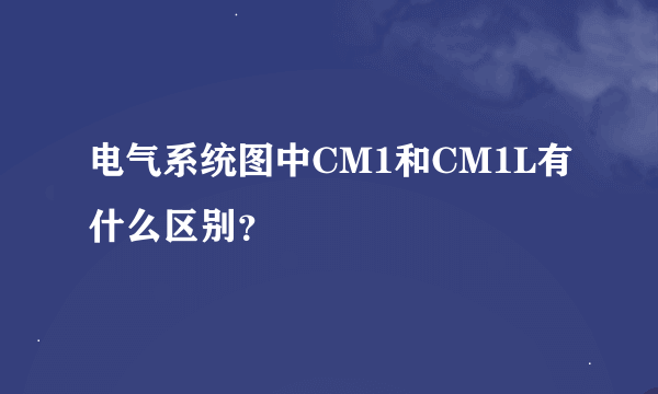 电气系统图中CM1和CM1L有什么区别？