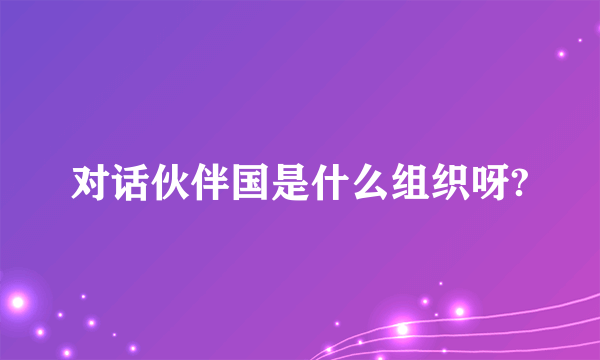 对话伙伴国是什么组织呀?