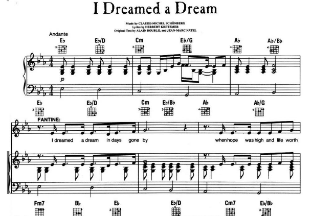 求 I dreamed a dream 的完整歌词以及中文翻译