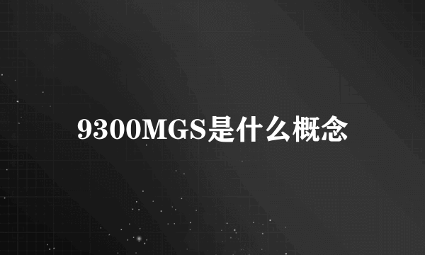 9300MGS是什么概念