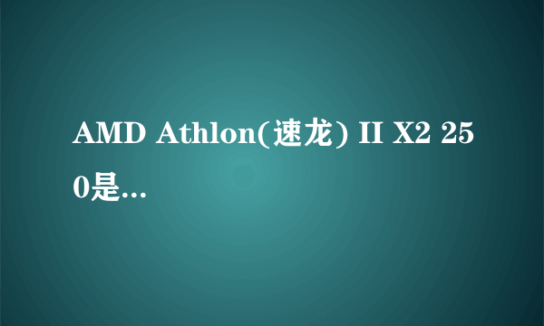 AMD Athlon(速龙) II X2 250是什么样的处理器？