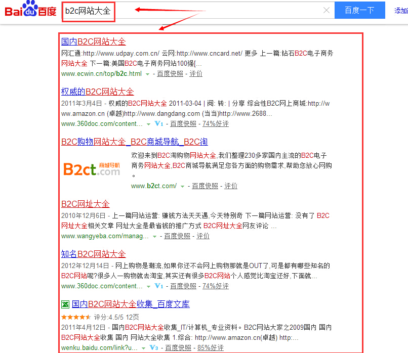 B2C网站有哪些？