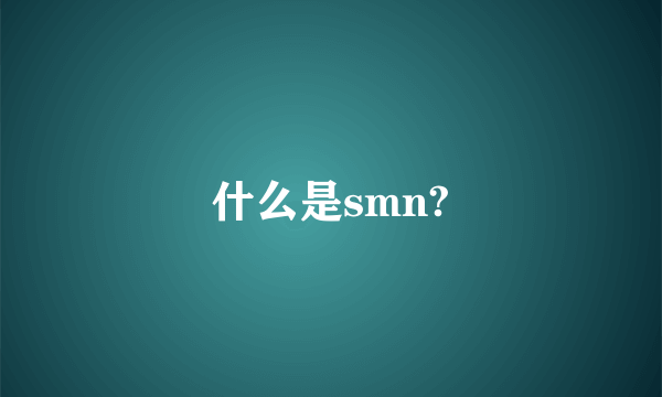 什么是smn?