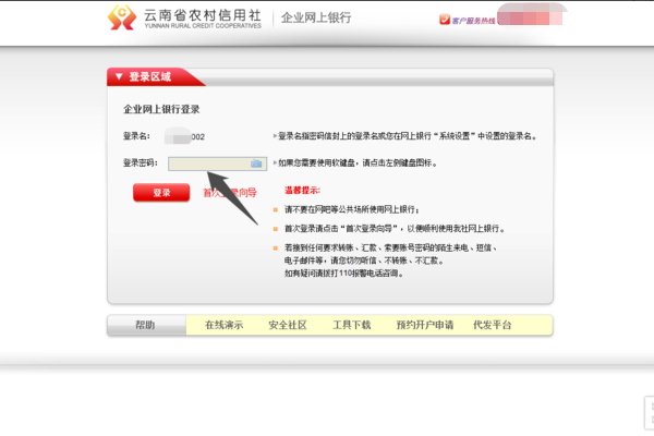 农村信用社企业网上银行怎么登录