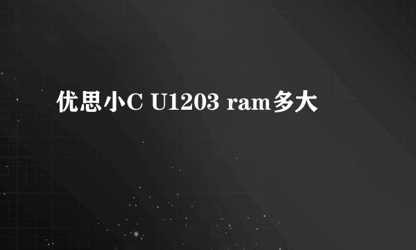 优思小C U1203 ram多大