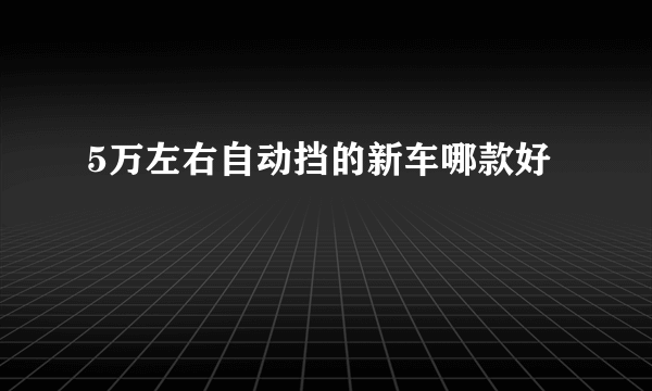 5万左右自动挡的新车哪款好