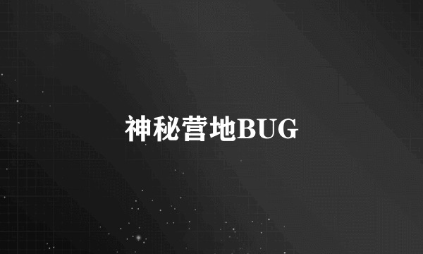 神秘营地BUG