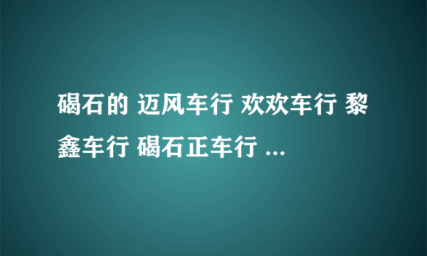 碣石的 迈风车行 欢欢车行 黎鑫车行 碣石正车行 鱼翅车行等等 哪个值得信任啊？