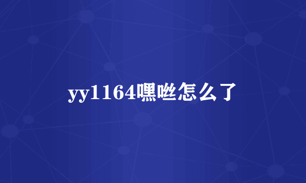 yy1164嘿咝怎么了