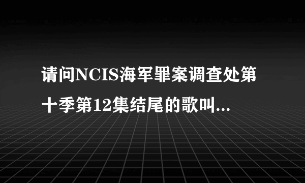 请问NCIS海军罪案调查处第十季第12集结尾的歌叫什么名字?