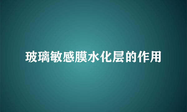 玻璃敏感膜水化层的作用