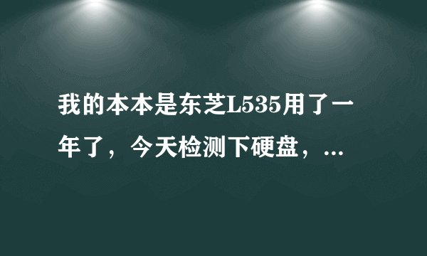 我的本本是东芝L535用了一年了，今天检测下硬盘，结果显示的是L510，怎么回事