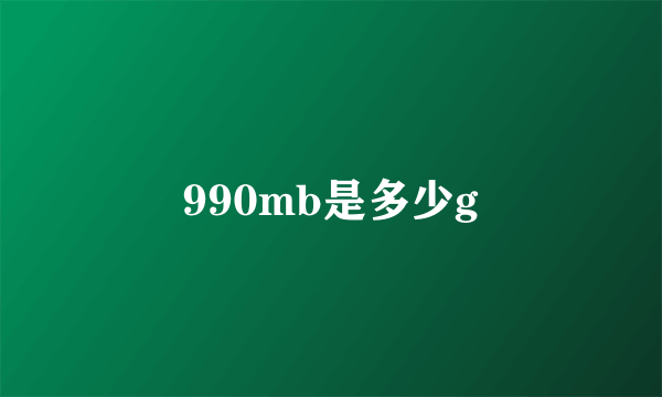 990mb是多少g