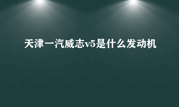 天津一汽威志v5是什么发动机