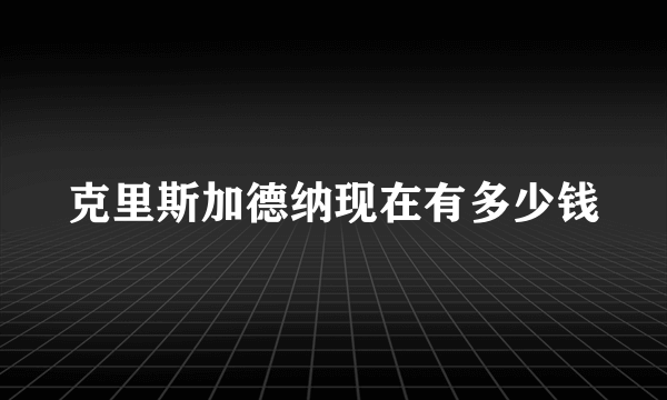 克里斯加德纳现在有多少钱