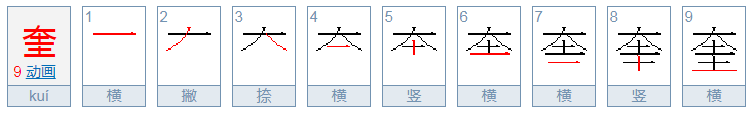 奎怎么读