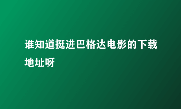 谁知道挺进巴格达电影的下载地址呀