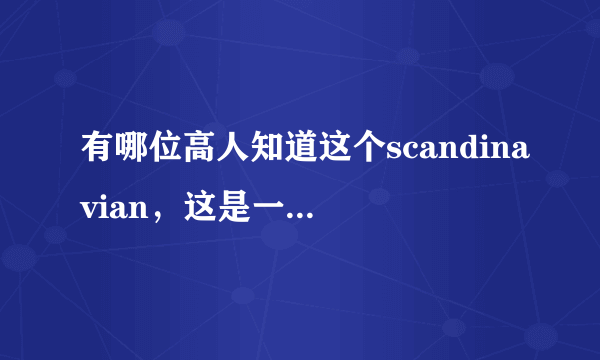 有哪位高人知道这个scandinavian，这是一个什么地方啊，