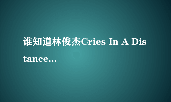 谁知道林俊杰Cries In A Distance歌词大意？