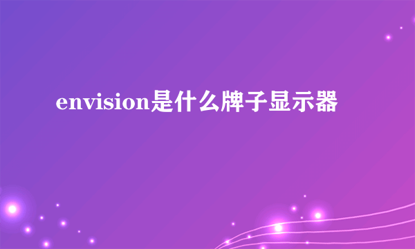 envision是什么牌子显示器