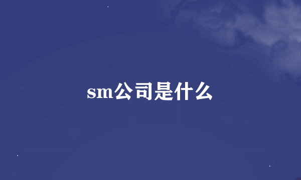 sm公司是什么