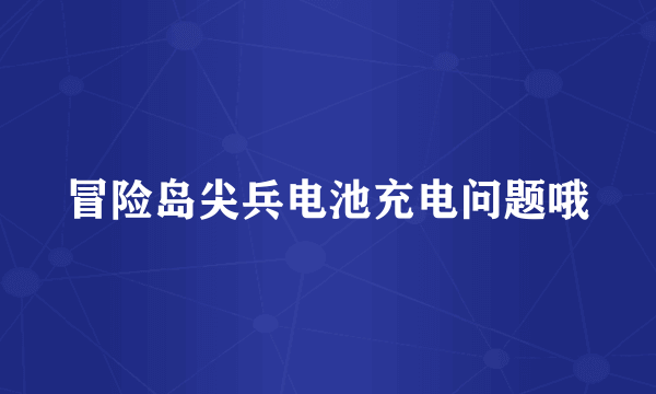 冒险岛尖兵电池充电问题哦