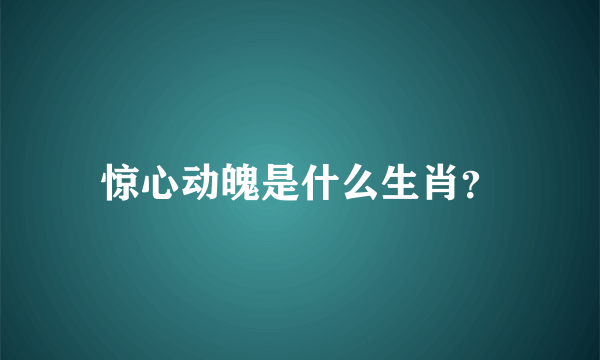 惊心动魄是什么生肖？