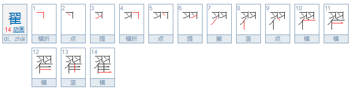 翟怎么读?