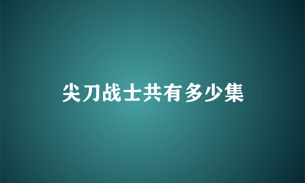 尖刀战士共有多少集