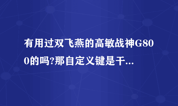 有用过双飞燕的高敏战神G800的吗?那自定义键是干吗用的?