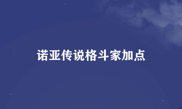 诺亚传说格斗家加点