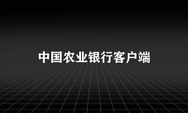 中国农业银行客户端