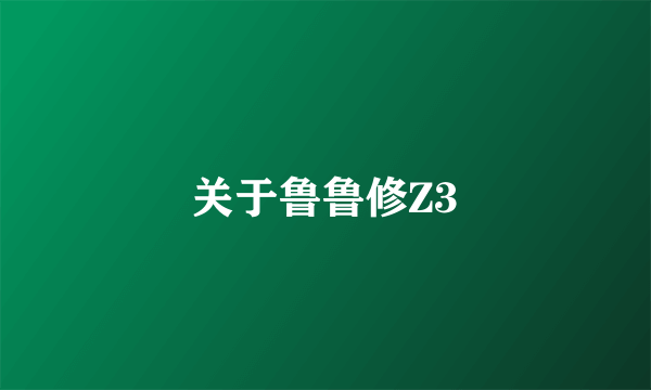 关于鲁鲁修Z3