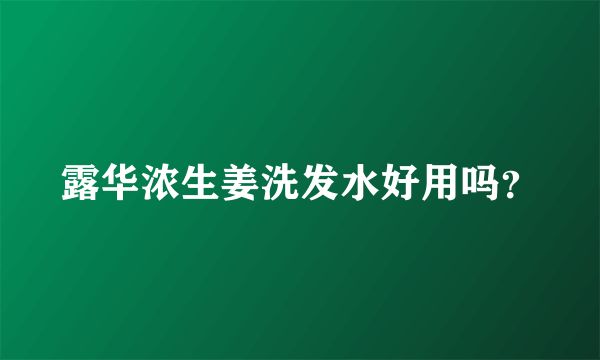 露华浓生姜洗发水好用吗？