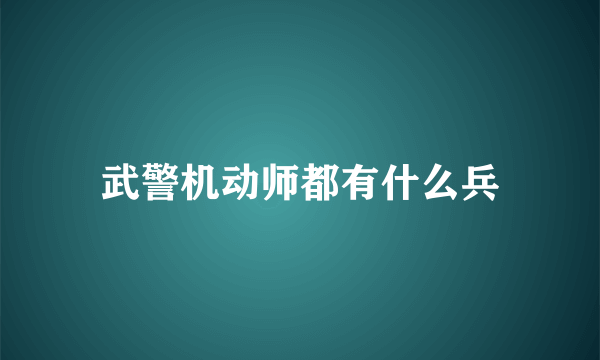 武警机动师都有什么兵