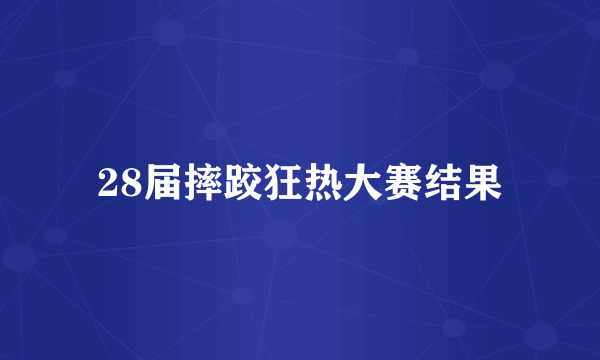 28届摔跤狂热大赛结果