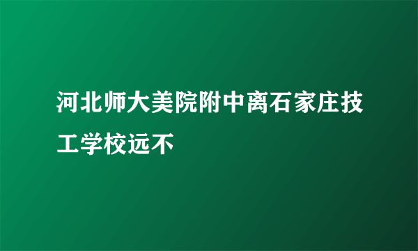 河北师大美院附中离石家庄技工学校远不