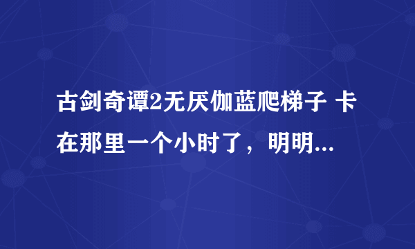 古剑奇谭2无厌伽蓝爬梯子 卡在那里一个小时了，明明掉下去的时候有梯子按空格就是没反应，求大神带过T_T?