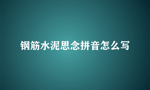 钢筋水泥思念拼音怎么写