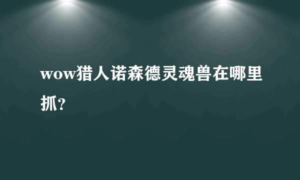 wow猎人诺森德灵魂兽在哪里抓？