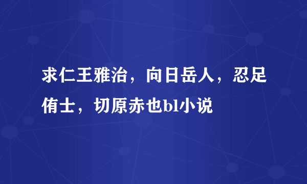 求仁王雅治，向日岳人，忍足侑士，切原赤也bl小说