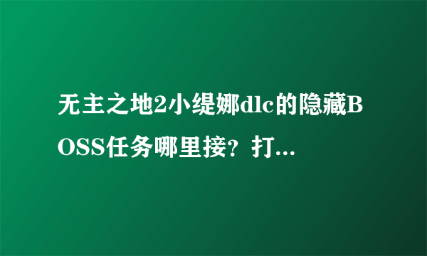 无主之地2小缇娜dlc的隐藏BOSS任务哪里接？打的三周目，DLC已通就是想刷隐藏boss