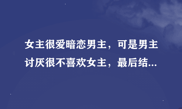 女主很爱暗恋男主，可是男主讨厌很不喜欢女主，最后结局很好的最新总裁小说~