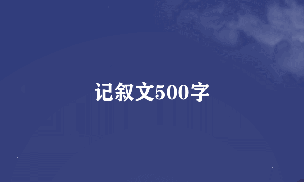 记叙文500字